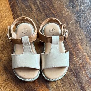Cat & Jack Tan and Cream Kids Sandals